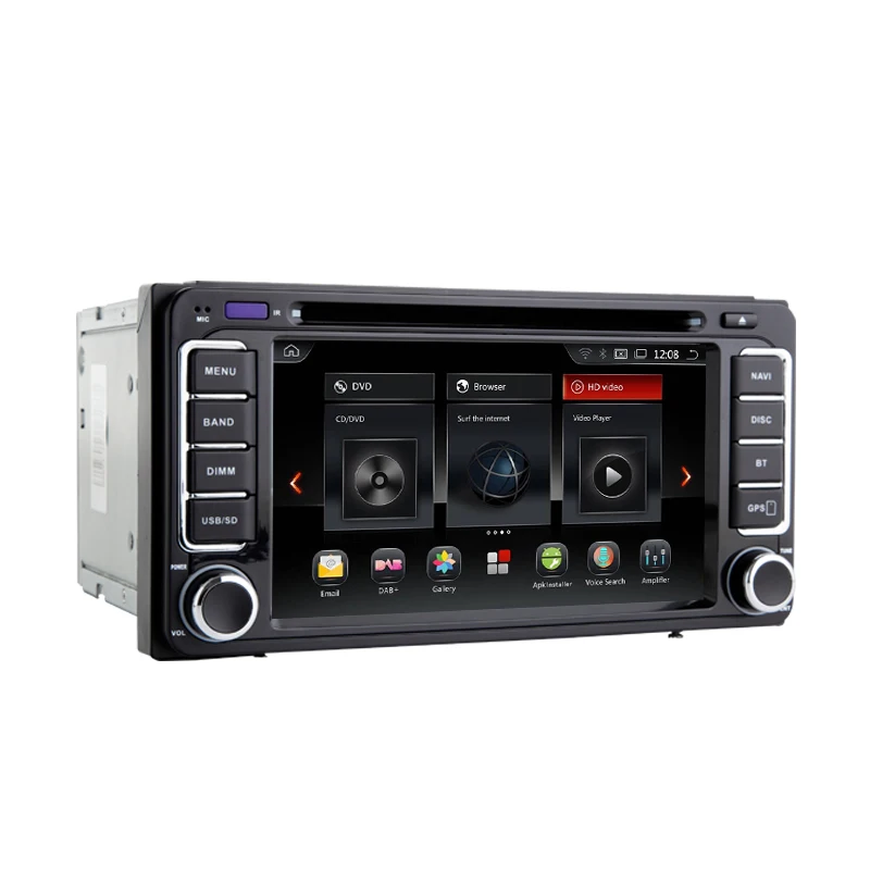 Top CarExc Android 9.0 OS Octa Core For Toyota Old Prado RAV4 Radio 2 Din Universal Car DVD Player With GPS Navigation 100mm*200mm 2