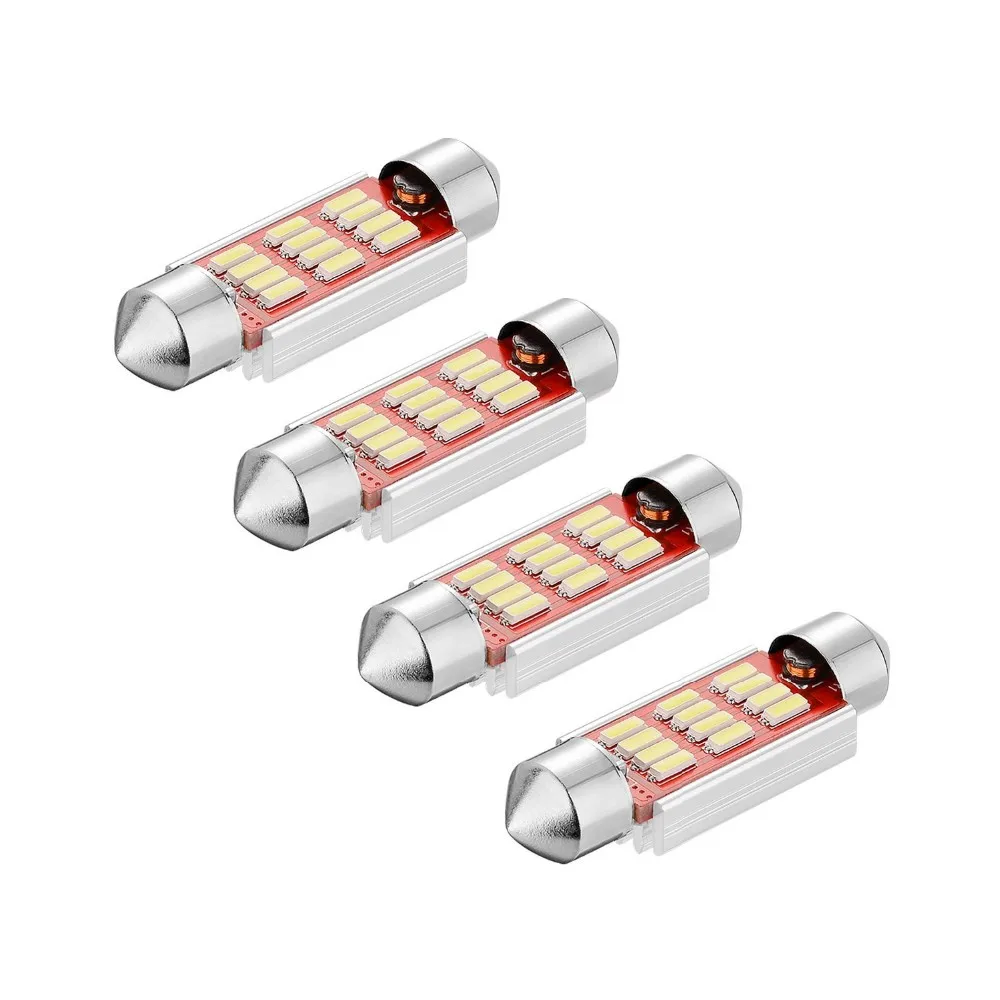 

YIJINSHENG 4 PCS LED Car Bulb 31mm 36mm 39mm 41mm Canbus Error Free LED Bulbs for Interior Reading Light Lights Car Dome Lamp