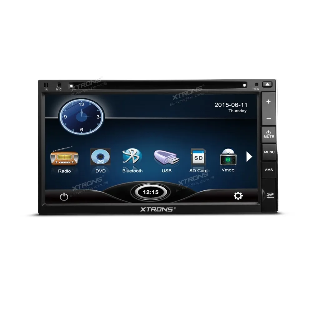 Best 6.95" HD Digital TFT Touch Screen Bluetooth GPS Navigator Double Din Car DVD Player 2din Radio Front and Reversing Camera Inputs 0