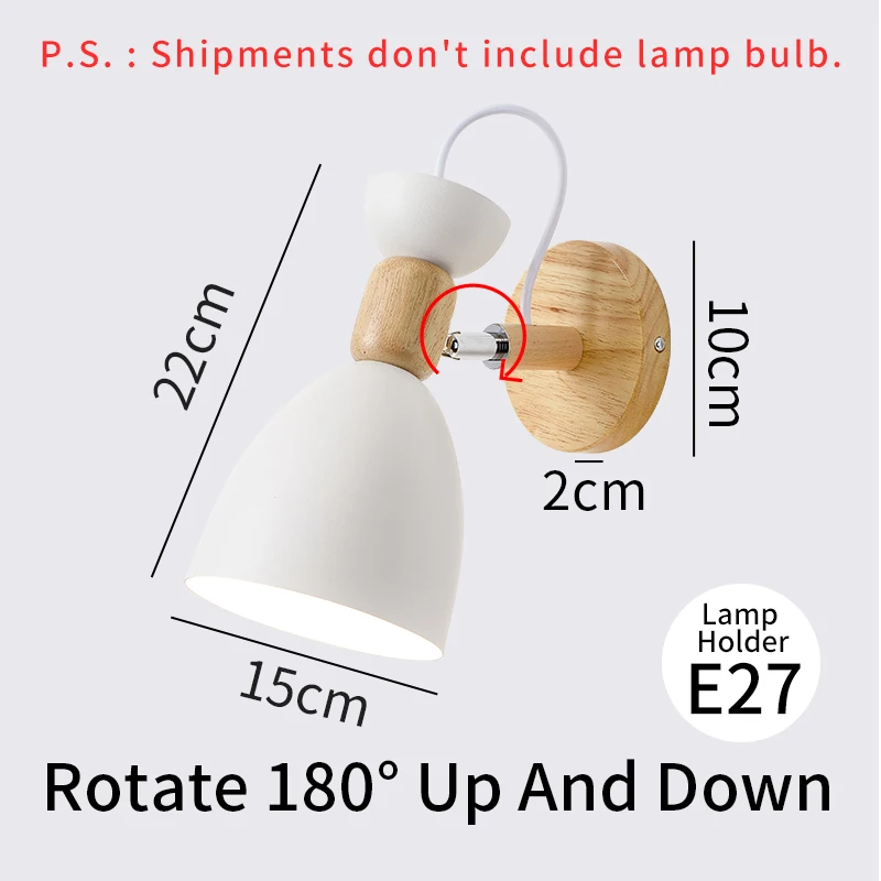 EL 8 типов современного светодиодный настенный светильник swooden прикроватный настенный светильник Настенный бра современный настенный светильник для кухни и спальни - Цвет абажура: Type 7 no bulb
