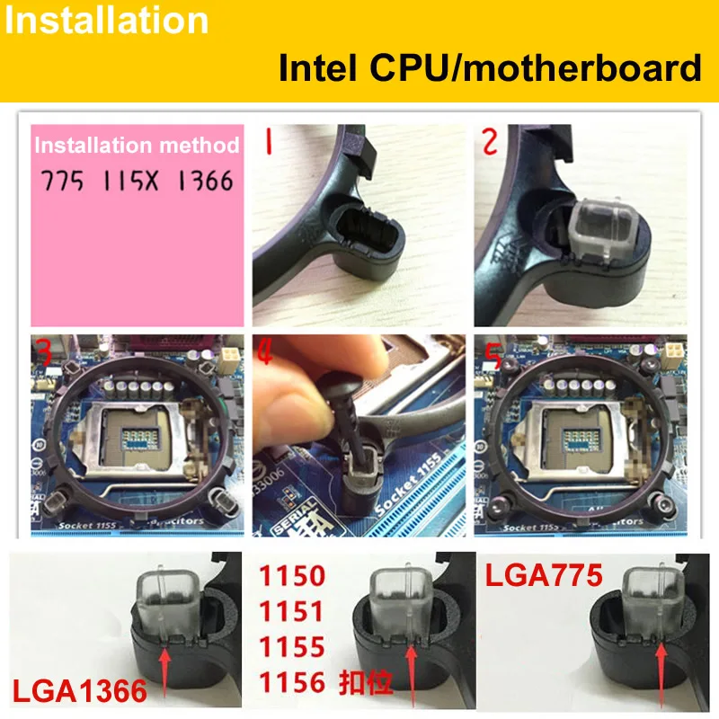 ARSYLID 3PIN 4 тепловые трубки кулер процессора 9 см вентилятор охлаждения для Intel LGA775 1151 1366 2011 охлаждения для AMD AM3 AM4 вентилятор радиатора