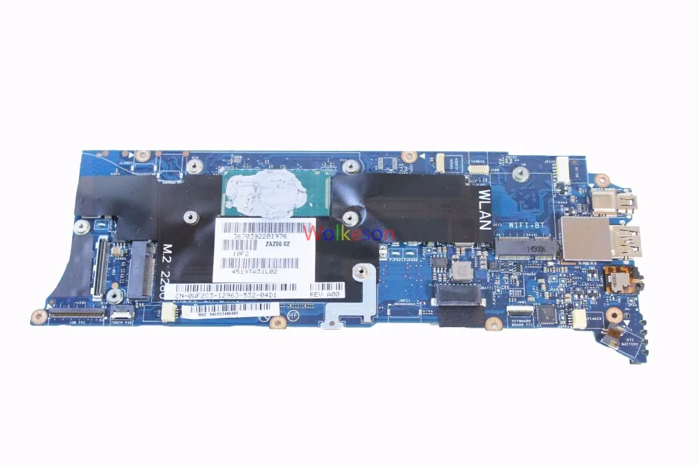 SHELI для DELL XPS 9343 Материнская плата ноутбука W/I5-5200 cpu CN-0WF2C3 0WF2C3 WF2C3 ZAZ00 LA-B441P 8 Гб ram test ok