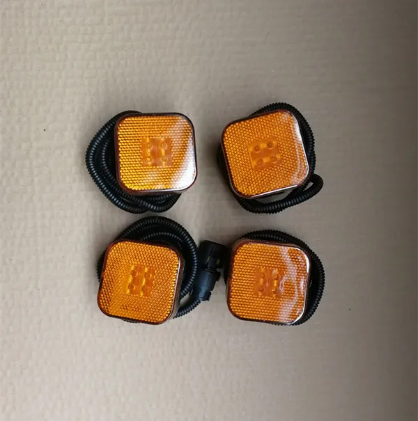 

4x 2.4 inch Heavy duty truck 24V square LED truck side marker light indicator lamp 81252606101 81252606096 81252606097 for MAN