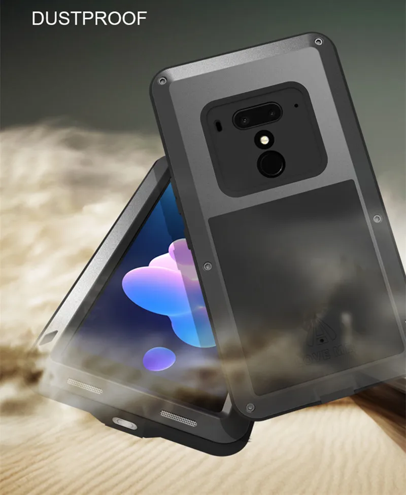 Большой металлический Водонепроницаемый чехол для htc U12 плюс U12+ Алюминий ударостойкая защита мобильного задняя крышка-чехол для телефона