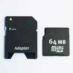 Маленькая емкость 32 МБ 64 МБ 128 МБ 256 МБ мини-карта памяти SD с бесплатным адаптером карты
