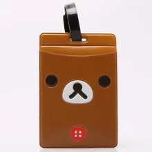 2016 Bear pattern luggage tag Bus card set, Bag Parts & Accessories for Travel