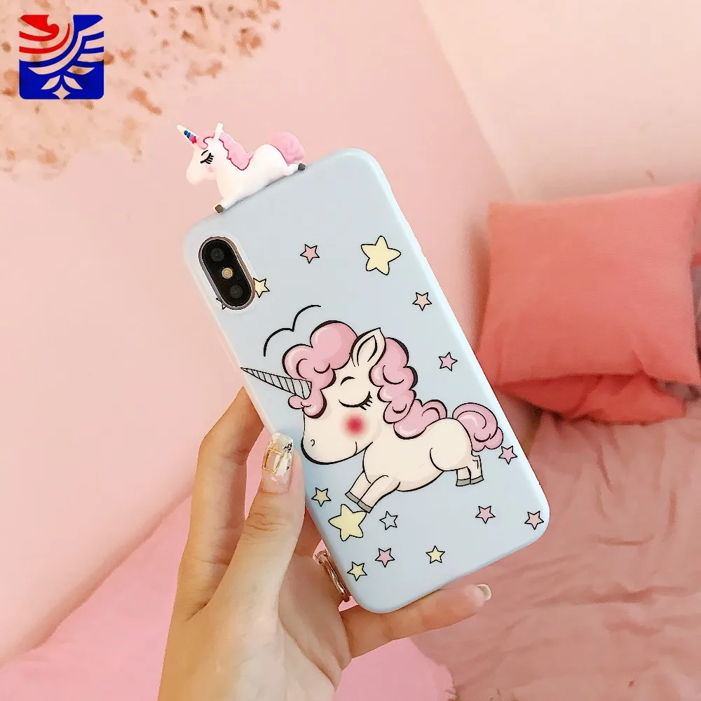 Fashion cute Dream unicorn pure love Case for IPhone 6 6s 7 8 Plus for Iphone X Max Phone  Christmas present 3D5