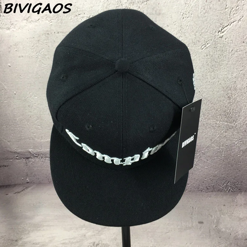 BIVIGAOS Snapback Casquettes Chapeu Masculino Touca Snap volver COMPTON Cappelli Hip Hop Gorras Beisbol Cappelli sombrero