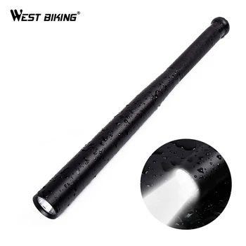 

WEST BIKING Baseball Bat LED Flashlight Super Bright Waterproof USB Charge Hard Light Defense Torch Emergency Led Portable Lamp
