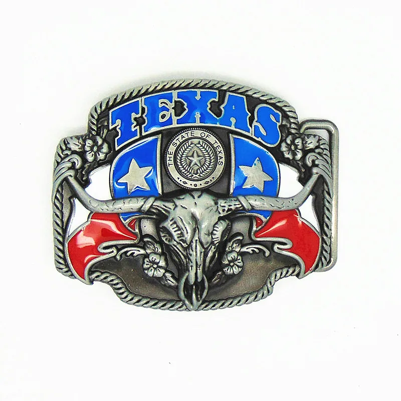 

The cowboys of the west belt buckle the tauren Texas fashion zinc alloy belt buckle with 4.0 belt