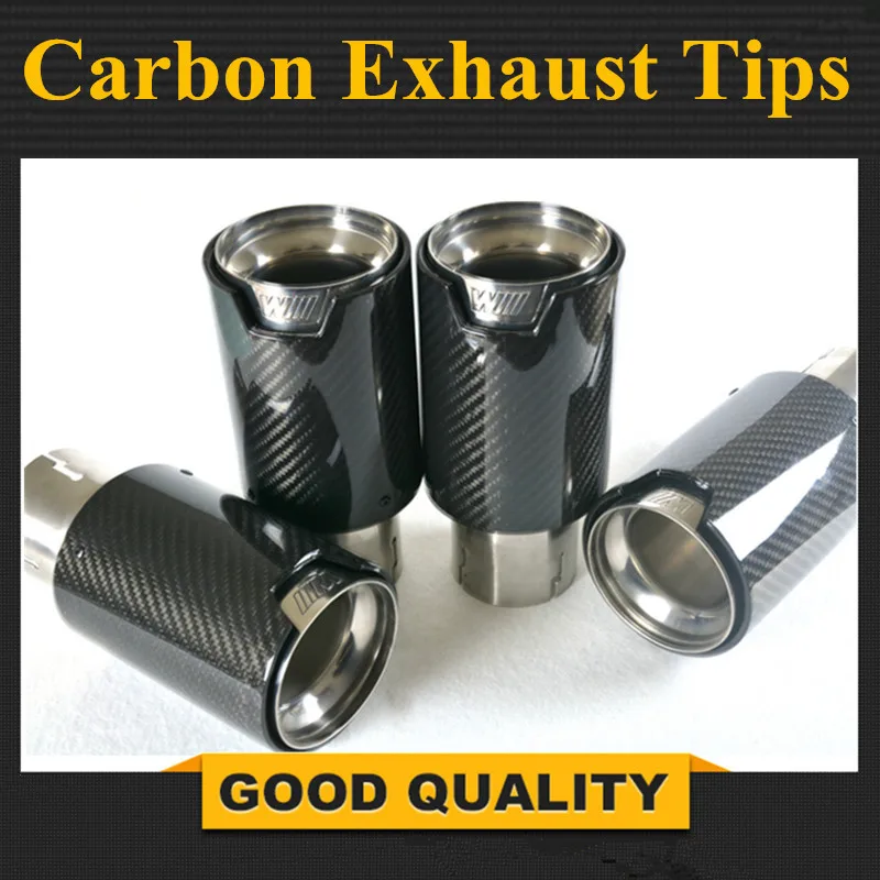 

1PCS 63MM in - 89MM out M-Performance Exhaust Tailpipe Car Carbon Fiber Exhaust End Tips for BMW M3 M5 M6