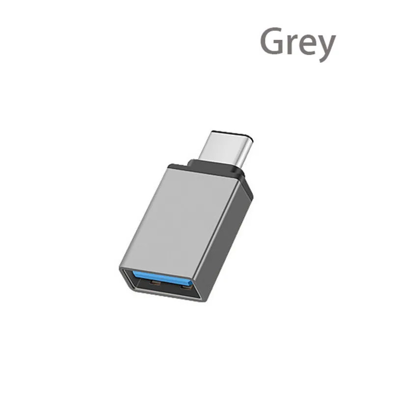 Usb type C OTG адаптер конвертер для huawei P20 mate 20 lite nova 3 4 honor 9 note 10 magic 2 play view 20 mattebook meizu1516th - Цвет: Grey Type c OTG