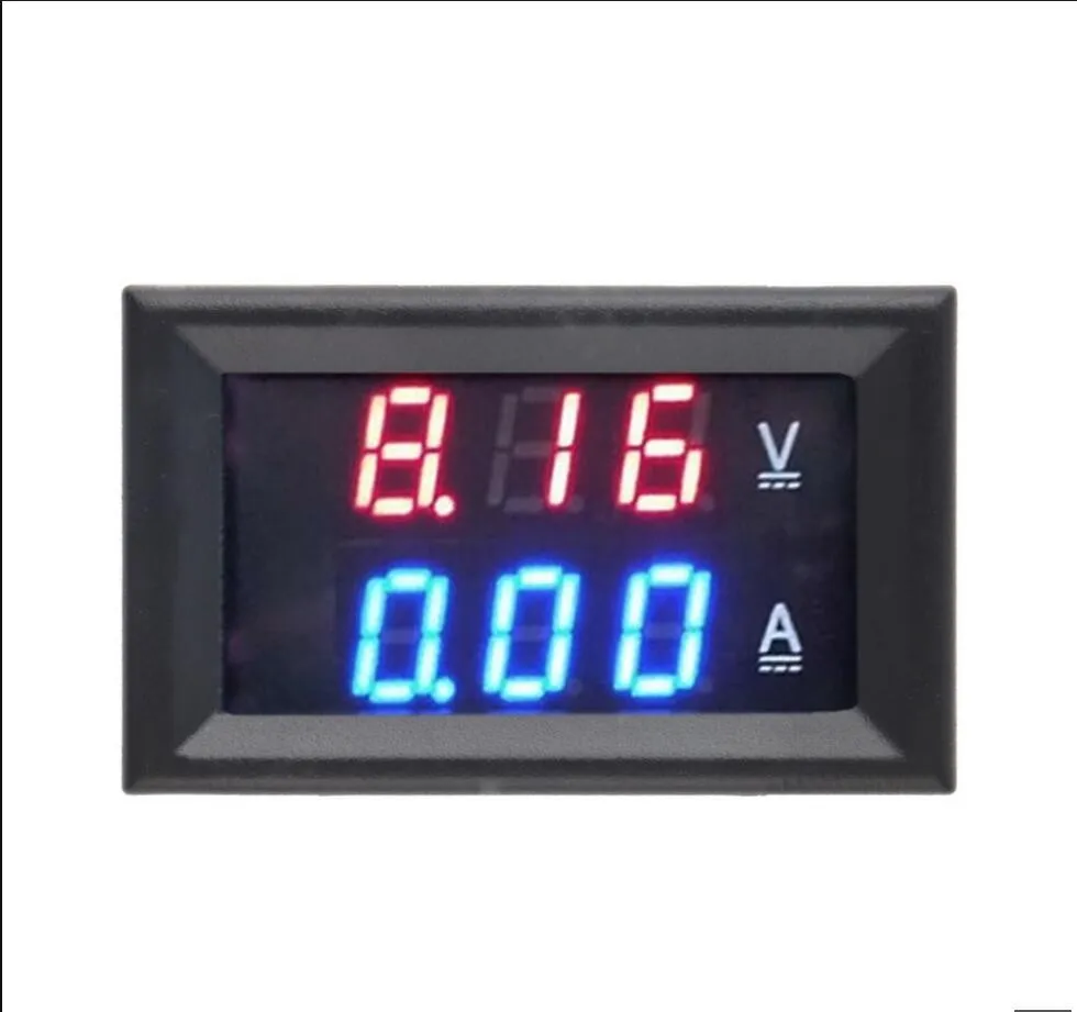 

1PCS DC 0-100V 10A Voltmeter Ammeter Red+Blue /Red+Red LED Amp Dual Digital Volt Meter Gauge LED display