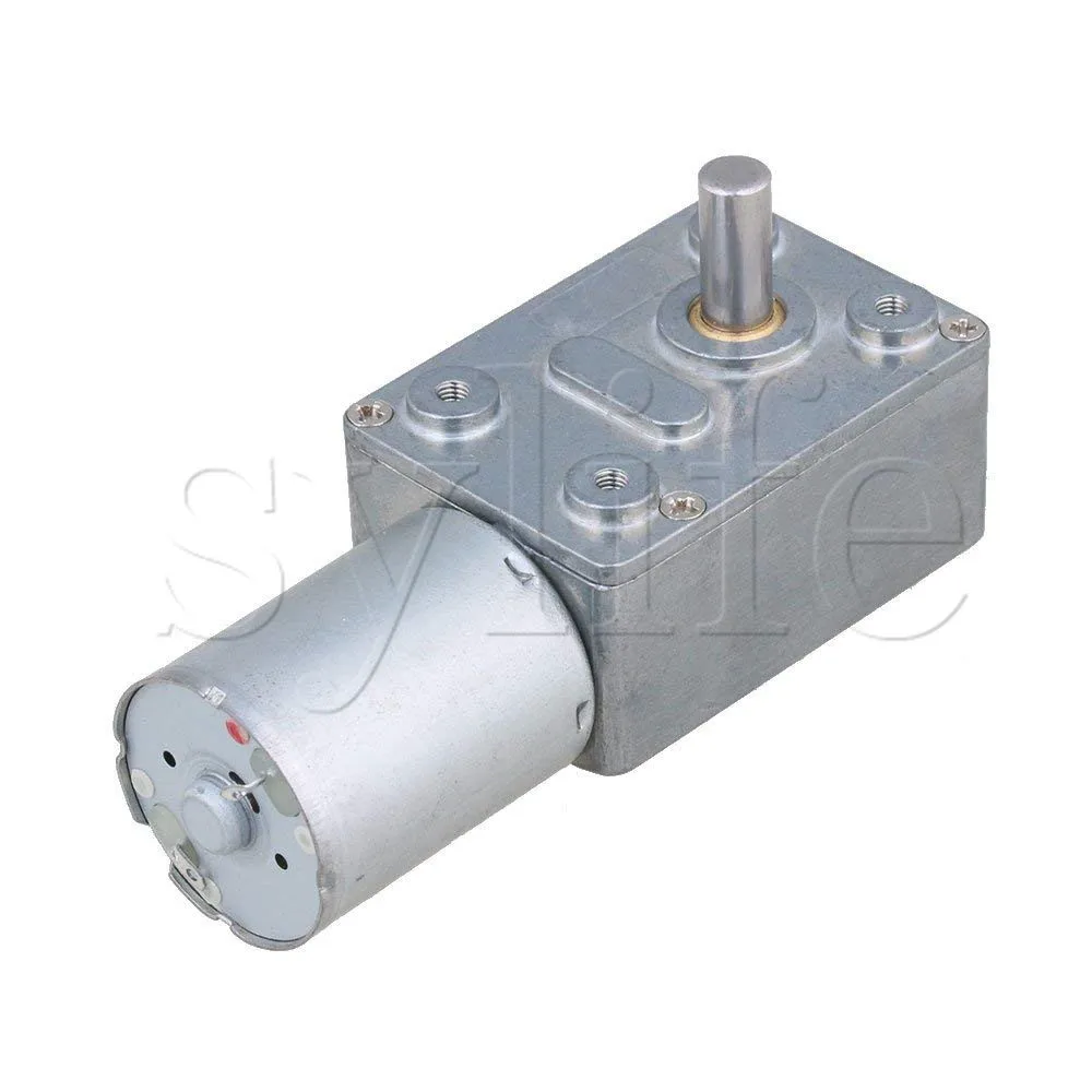 

High Torque 12V DC 50rpm DC Worm Geared Motor With Gear Reducer Turbo Motor
