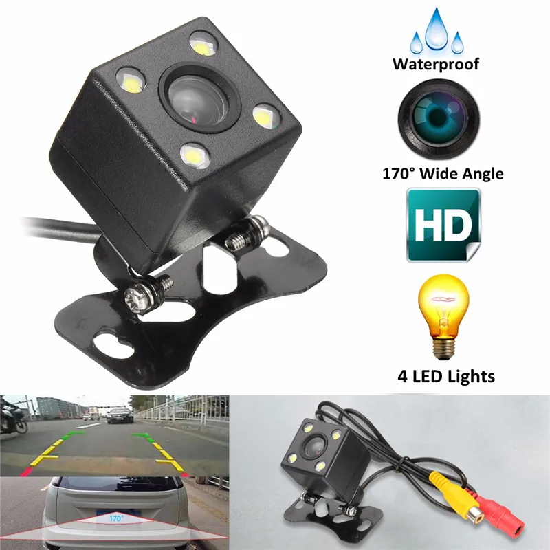 

HD 4 LED Night Vision Car Rear View Camera 170 Wide Angle Universal Car Reverse Rearview Camera Car Backup Parking Camera