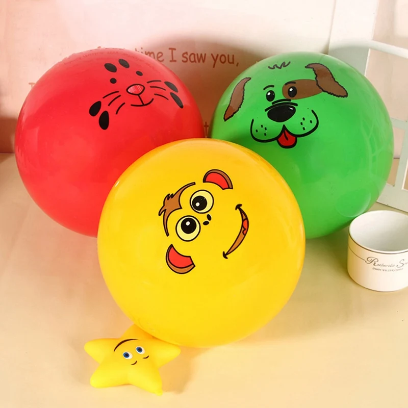 

1Pcs Color Random 22cm Cartoon PVC Animal Inflatable Elastic Ball Jumping Bounce Stress Sport Toys for Kids Funny Games Gifts
