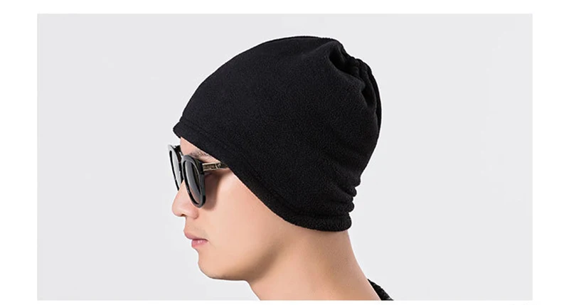 NRAHBSQT 4 в 1 зимний женский мужской спортивный термальный флисовый шлем-шарф, грелка для шеи, походная велосипедная маска для лица, Шапка-бини DS017