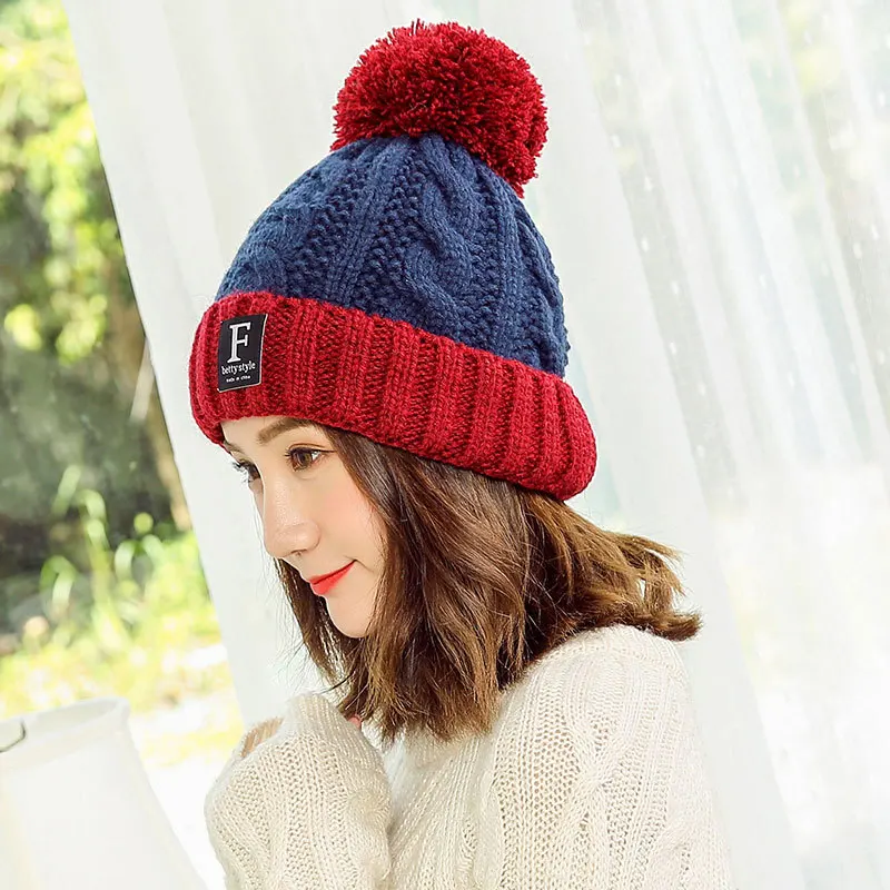 2018 Hat Female Autumn And Winter Plus Velvet Thick Knit Hat Han Fashion Warm Wool Hat Sweet Cute Cycling Ear ACI93 (2)