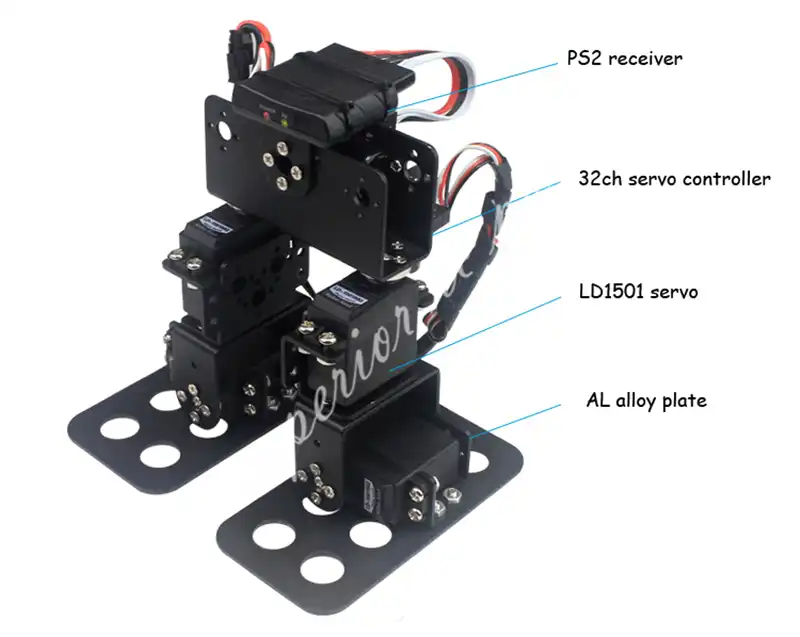 4 servo biped robot
