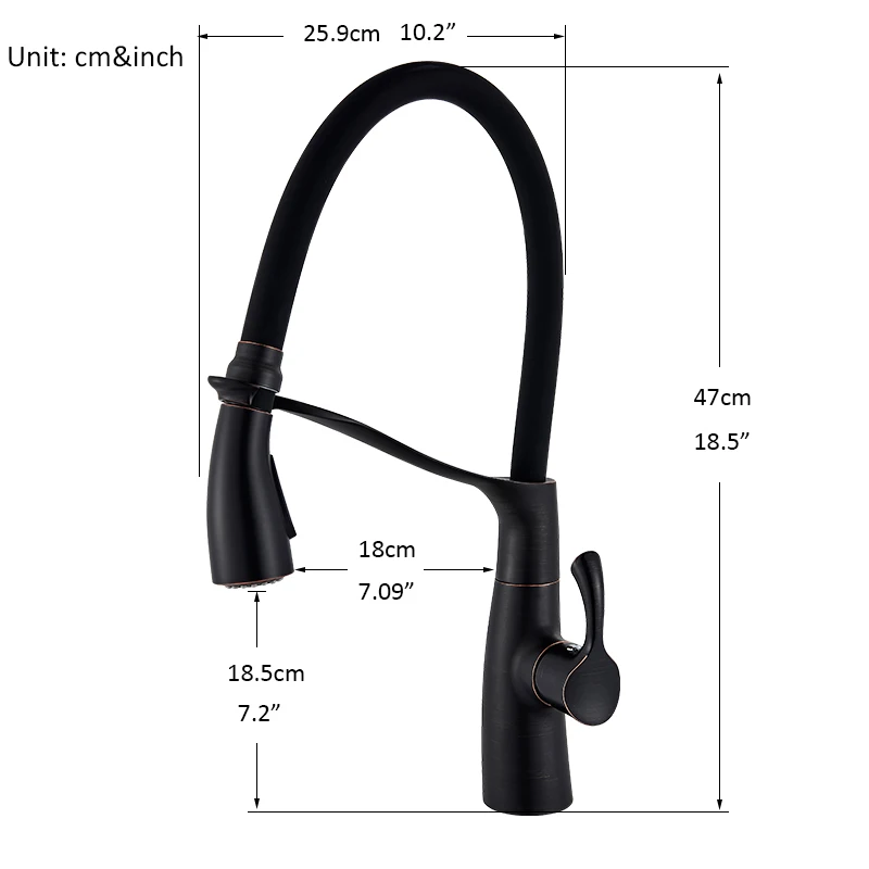 quyanre wanfan frap bronze black pull out kitchen faucet single handle mixer tap deck mounted with pull out sprayer kitchen sink faucet1