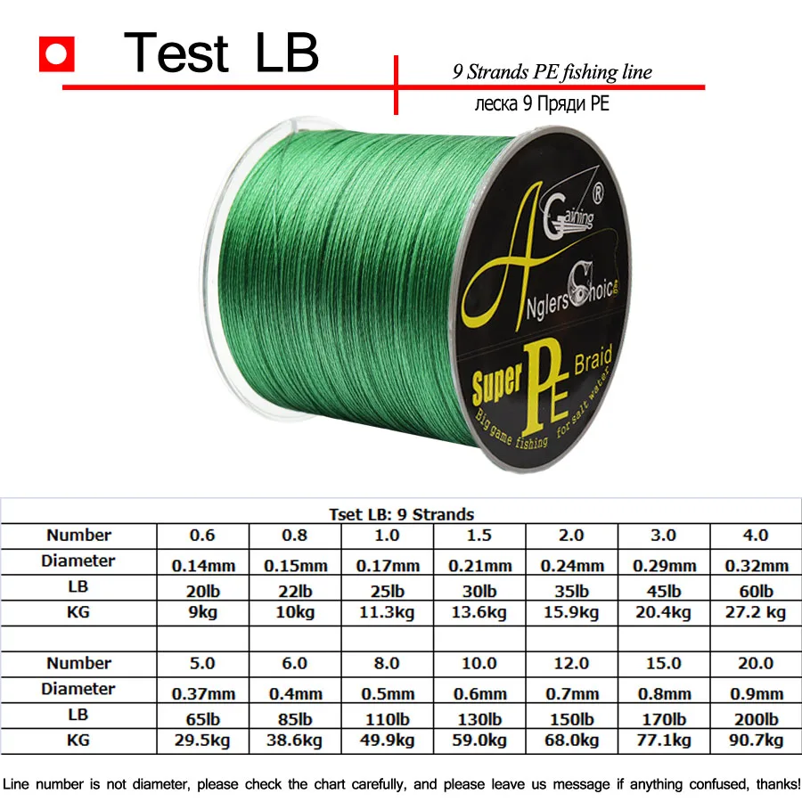 9 Strands 1500M Braided Fishing Line PE Wire Multifilament Fishing Line Braided Wire Ocean Boat Fishing