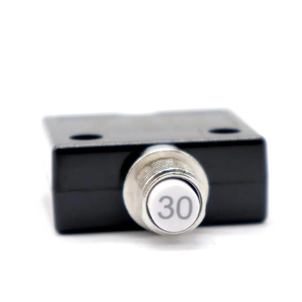 1 Set  30A Circuit Breaker Overload Protector & Waterproof Cap Switch Fuse Resettable AC 125/250V Manual Reset Button