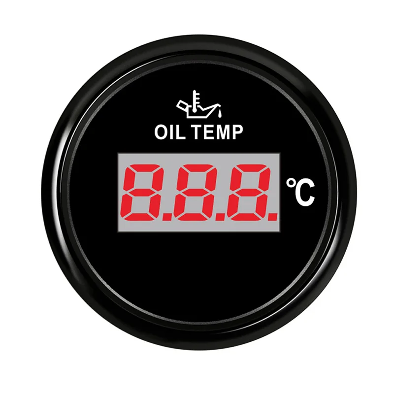 52 мм Датчик температуры масла мотоцикла 12 В 24 в красный указатель 50-150 градусов для автомобиля лодки авто двигатель грузовик Цельсия - Цвет: BN