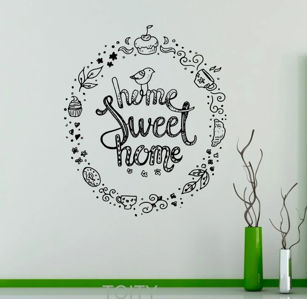 Hogar Dulce Hogar Pegatina De Pared Para El Hogar Citar Dichos