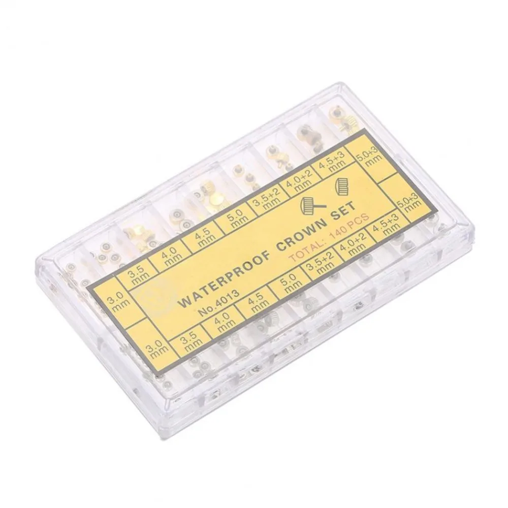 140pcs Watch Crown Parts Replacement Assorted Dome Flat Head Watch Accessory wholesale 5