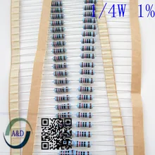 300pcs Original full value 100ohm 1/4W 1% 0.25W Radial DIP Metal Film Axial Resistors 100 ohm 0.1~1ohm 1ohm~10M