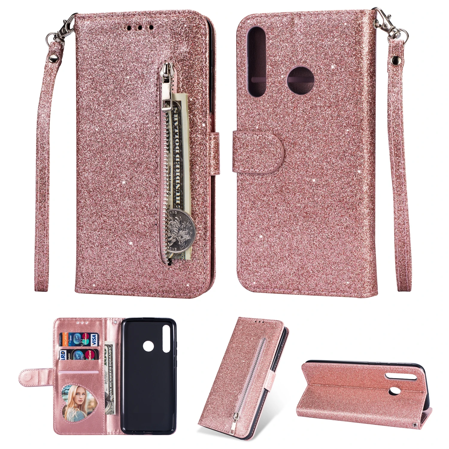 Fashion Bling Glitter Leather Wallet Flip Case For Samsung A20S A12 A32 A52 A42 A72 A51 A71 5G A21S A31 A50 A70 A30 Holder Cover cute samsung cases