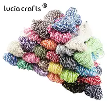 Lucia crafts распродажа! Двойной Цветной хлопковый шпагат для пекаря, хлопковые шнуры, нитка для шпагата, сделай сам, 10 м/упак. W0403