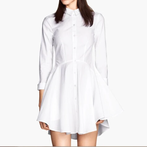 white cotton shirt dress womens