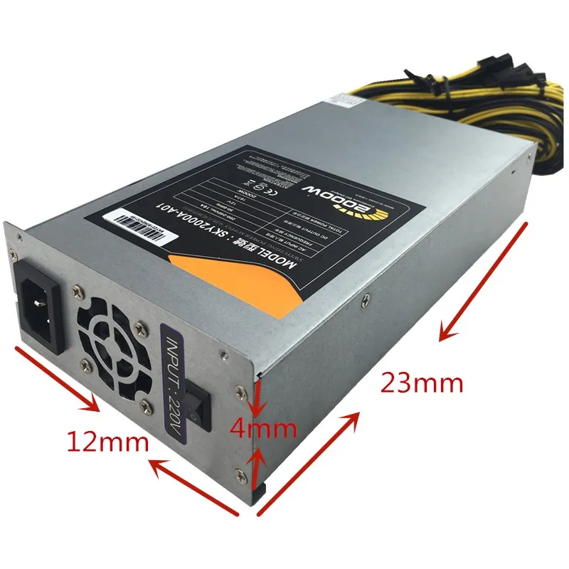 1U 2000 W امدادات الطاقة التعدين إمدادات بطاقة الآلة مينر GPU الطاقة 2000 W جهاز تعدين بيتكوين PC امدادات الطاقة PSU ل ETH Ethereum