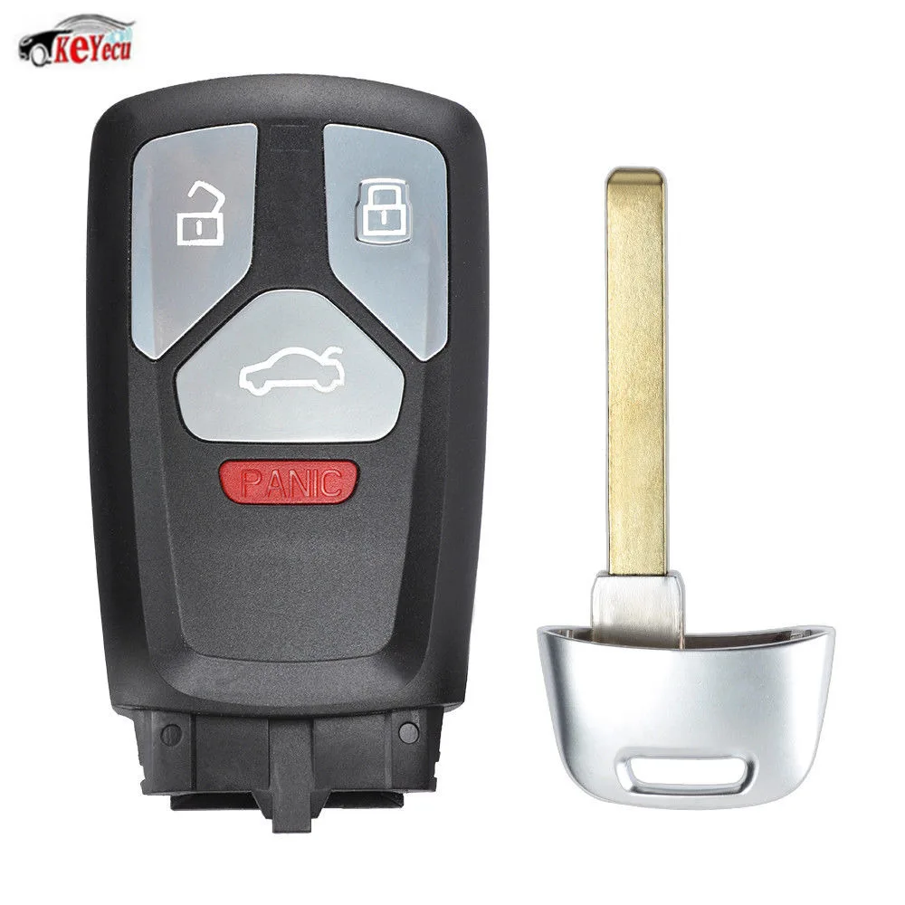 KEYECU Сменный без ключа вступление Smart Remote брелока автомобиля 434 МГц для Audi-до A4 A5 Q7,-до TT