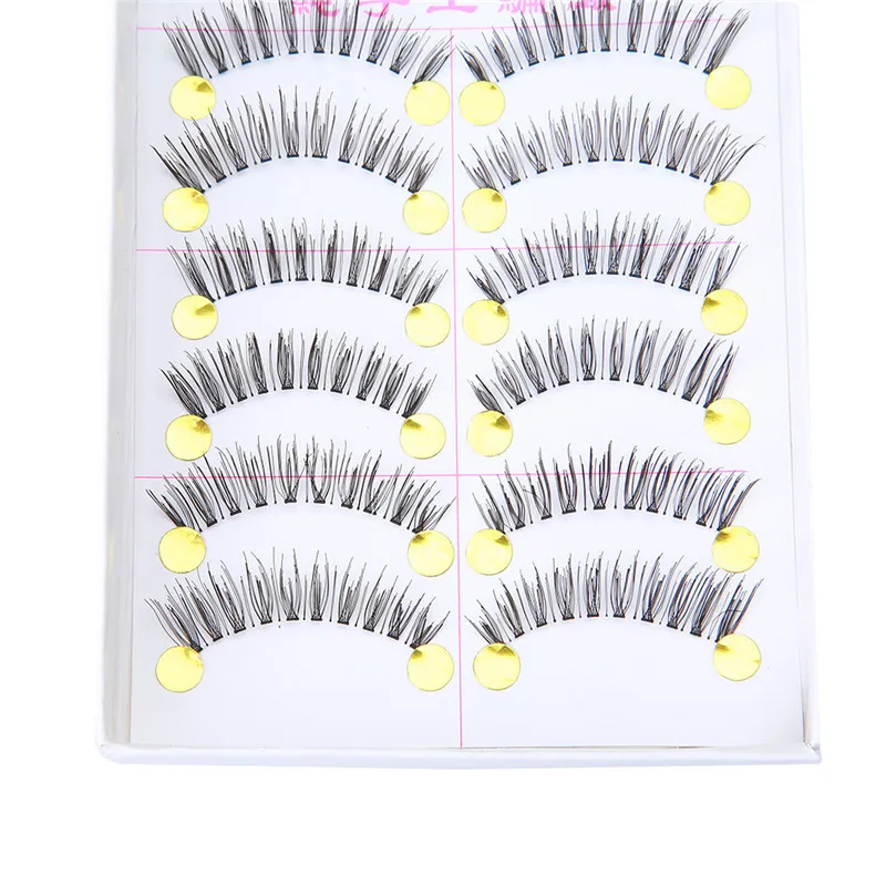 

10 Pair Fake Eye Lashes Natural False Eyelashes Extensions Tools Makeup Eyelashes Volume Individual Lashes Make Up For Pro