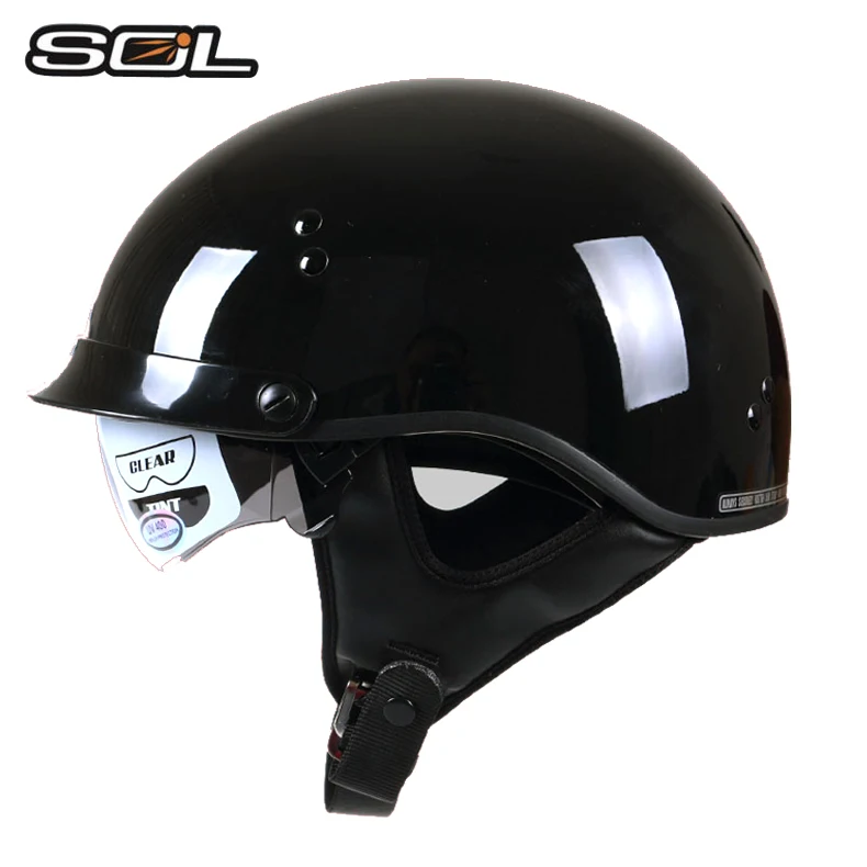 Мотоциклетный шлем SOL SH 1 защитный с открытым лицом в стиле ретро|helmet motorcycle|helmet