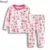 Пижама для маленьких девочек 3-24 месяца, 100% хлопок - изображение