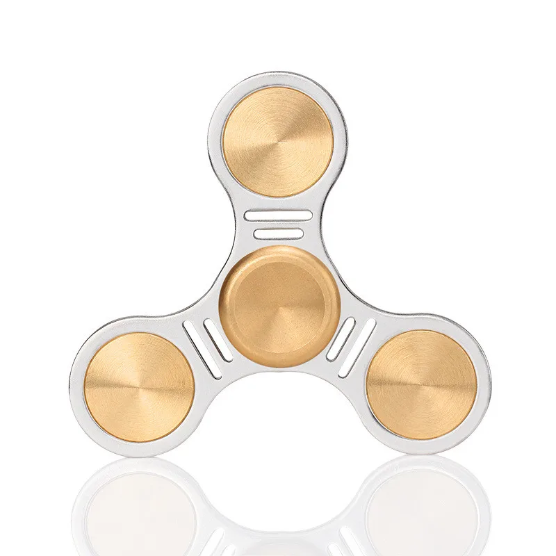 EDC руки Spinner Металлический Tri-Spinner handspinner сплав EDC руки Spinner Для аутизма и СДВГ подарок на день рождения стресс взрослых малыш