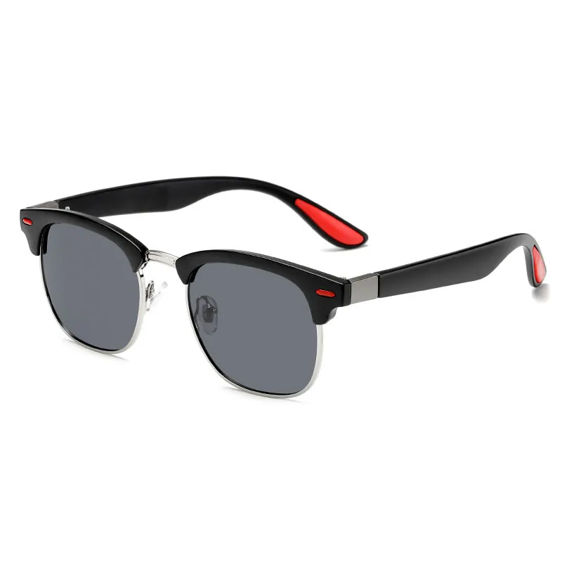 Фирменный дизайн, Мужские поляризационные солнцезащитные очки, классические, полуоправа, для вождения, солнцезащитные очки для мужчин и женщин, Ретро стиль, UV400, солнцезащитные очки - Цвет линз: 01