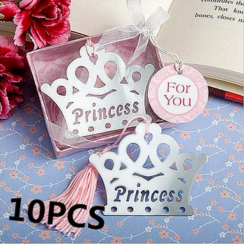 

10 Pcs Exquisite Princess Crown Bookmarks For Kids Baby Shower Souvenirs Birthday Wedding Favors Birthday Graduation Gifts