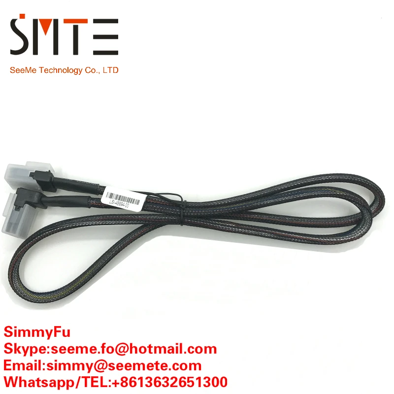 Damien Ultra Slim Flat Left Angled 90 Degree KVM MINI-SAS line 36pin SFF-8087 to 8087 Fenno Data Raid Cable 80cm LSI-48994-00 | Мобильные