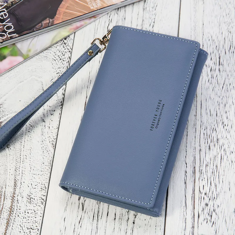 

2019 Wristband Long Women Clutch Wallet Large Capacity Female Purse Simple Causal Lady Phone Pocket Multi Card Holder Carteras