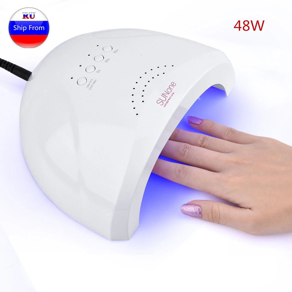 RU Shipping! 48W UV LED Lamp Nail Dryer for Gel Nail Polish Time Display Gel Drying Quick Cure Gels Nail Art Salon Manicure Tool