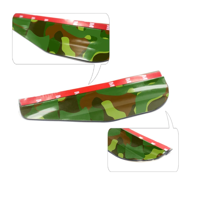 Universal Flexible PVC Camouflage Rearview Mirror Rain Shade Rainproof Blade Car Back Mirror Eyebrow Rain Cover 2Pcs Car Styling