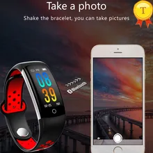 Лидер продаж 0,96 ЖК-дисплей Smart пульсометр Фитнес браслет IP68Waterproof часы крови Давление кислорода Фитнес трекер