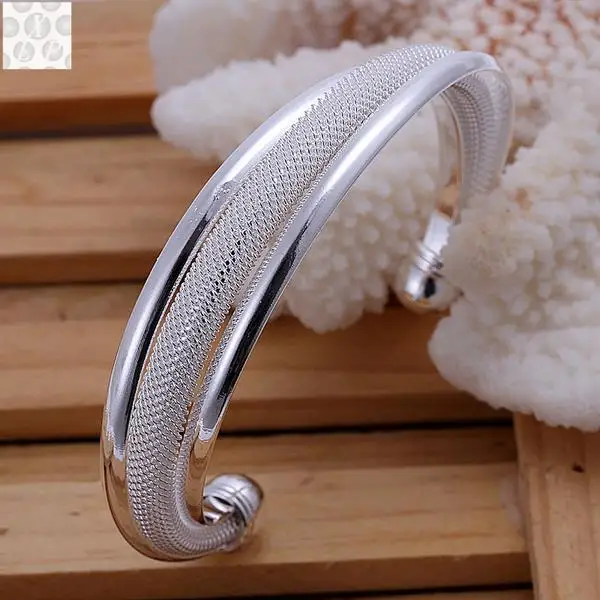 

B019 Free Shipping! SGS Test Past Latest Trendy Classic 925 Stamped silver plated jewelry Hot sell Bangle Wholesale Price