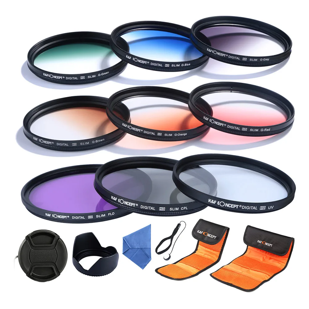 

Professional Camera Filter UV+CPL+FLD Protecting Lens Cap Lens Filter Lens Hood For Canon Nikon SLR DSLR 58mm