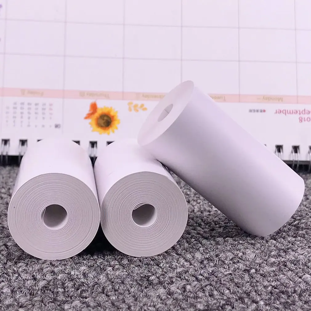 5 Rolls Printable Sticker Paper Direct Thermal Paper Self-Adhesive 57x30mm for PAPERANG Portable Pocket Printer