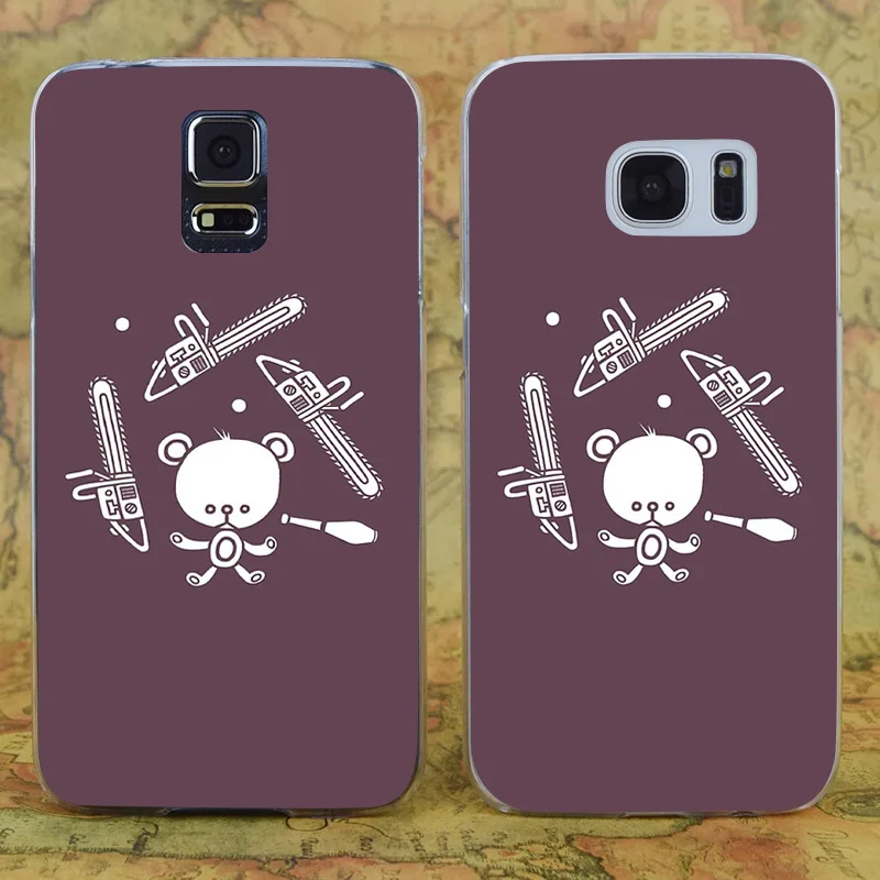 E2924 Cute Teddy Juggling Transparent Hard PC Case Cover For Samsung Galaxy Note S 3 4 5 6 7 8 9 Mini Edge Plus |
